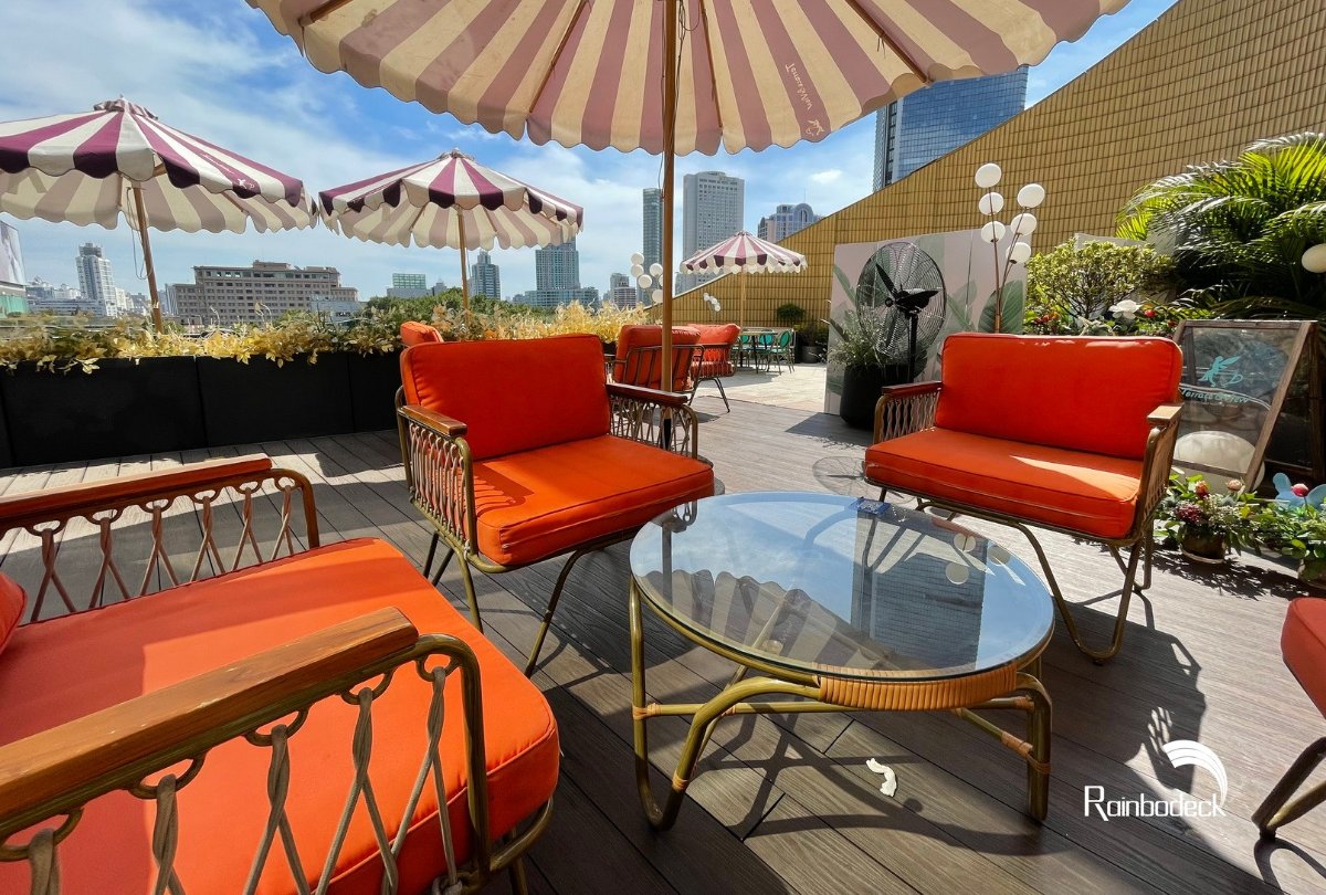 ROOF TOP RESTAURANT AND BAR - DECKING - COSHIELD DECKING NOBLE,MODULAR COSHIELD MULTI-BEAM