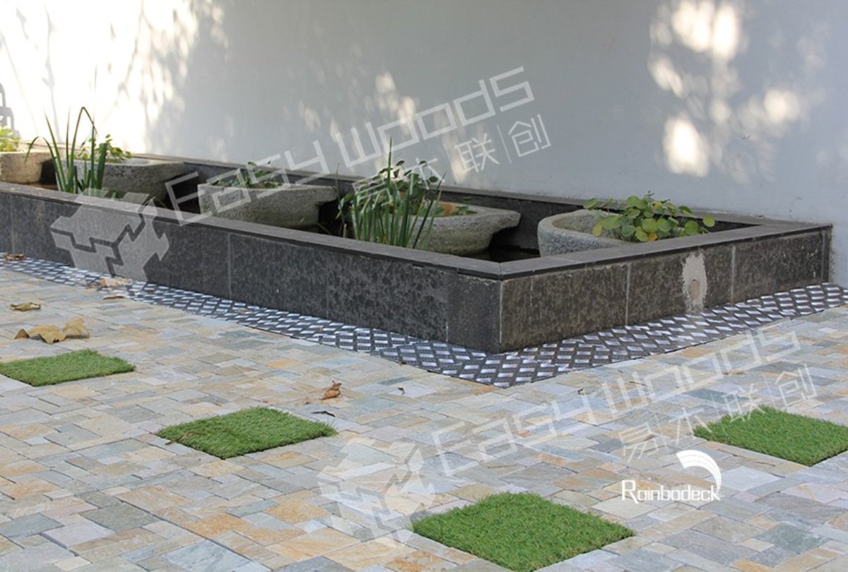 GARDEN - DECK TILE - R-CLICK TILE NATURAL SLATE AND TILE TURF